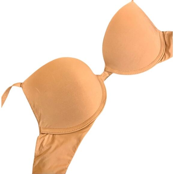 Victoria’s Secret Padded Plunge Bra in Nude Size 32B - Picture 3 of 13